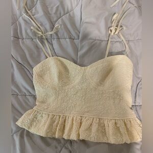 Reformation top with tie straps